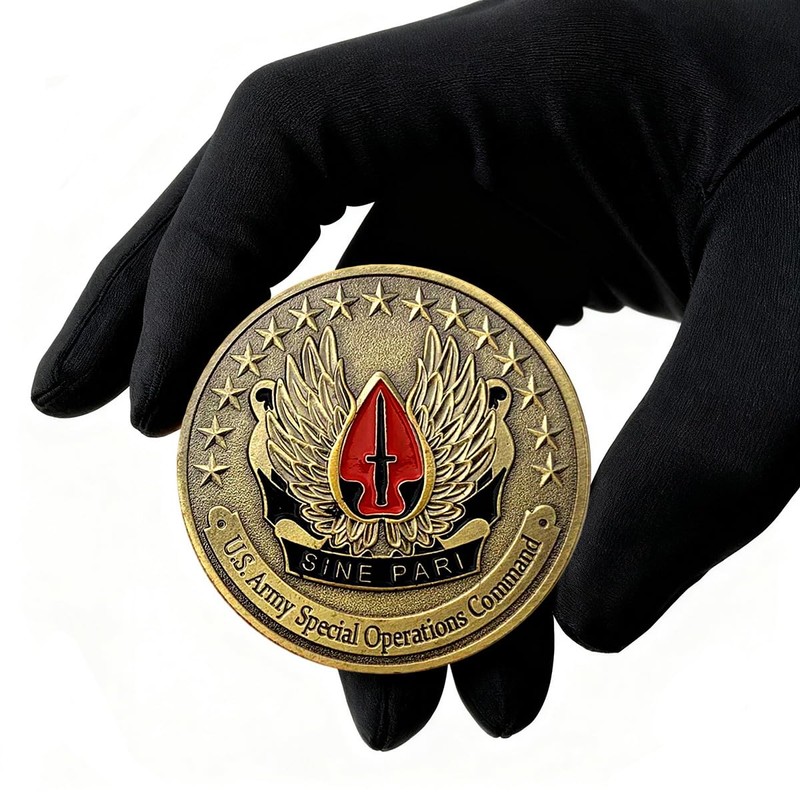 Hollycoin U.S. Army Challenge Coin Special Operations Command Sine Pari