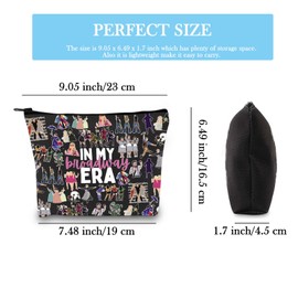 JTOUK Broadway Music Gift Bag for Theatre in My Broadway Era Musical Theatre Gift West End Broadway Zipper Makeup Bag, Broadway Era Blk Eu, Cosmetic bag with print