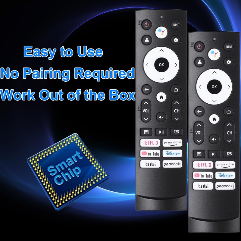 2 Pack Replacement Remote Control Compatible with Hisense Google Smart