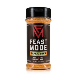 Garlic Beer - Feast Mode Flavors - Low Sodium, No MSG, All Natural, Meal Prep Seasoning, Healthy, Garlic Powder, Beer Flavoring