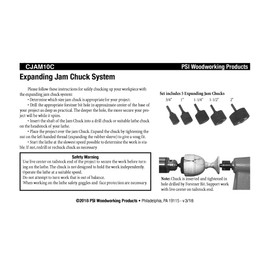 PSI Woodworking CJAM10C Expanding Jam Chuck Set, 5 Piece