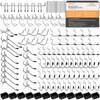 INCLY 170PCS 1/4 Inch Pegboard Hooks Kit, Extra Thick Heavy