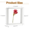 sourcing map Wooden Pressed Flower Frame Handmade, 7x7 Inch Square