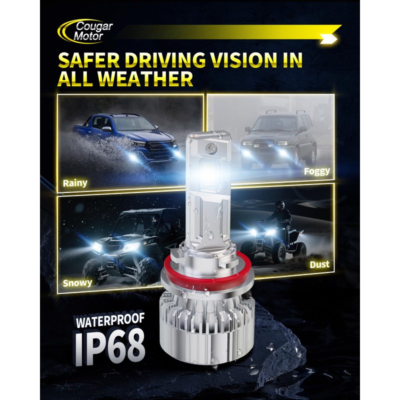 Cougar Motor Fog Bulb, Plug-N-Play, Pack of 2