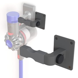 Adjustable Vacuum Wall Mount for Shark Vacuum Shark Cordless Vacuum Wall Mount Compatible for V7 V8 V10 V11 V12 V15 Shark IX141 IZ562H IZ682H IZ361H IZ462H IZ163H IZ363HT IZ483H (Grey)