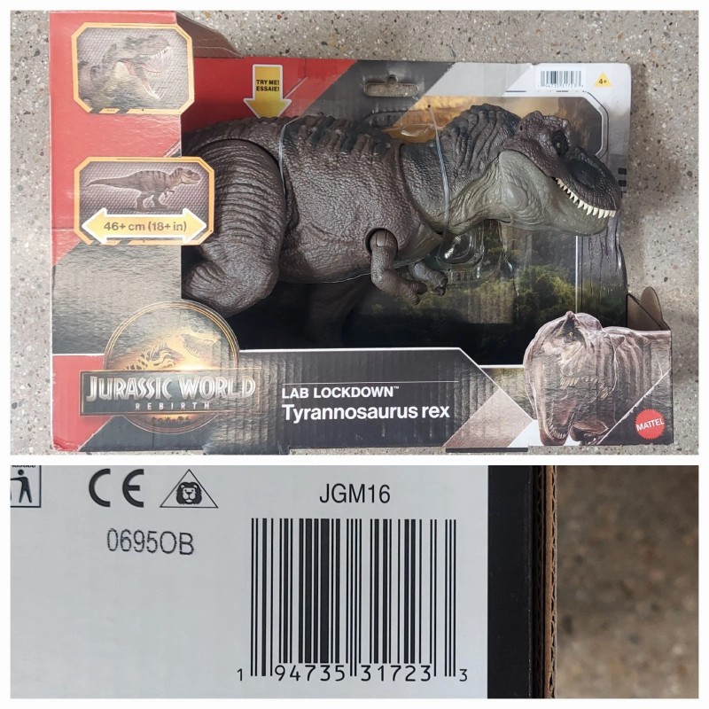 Jurassic World Rebirth Lab Lockdown Tyrannosaurus Rex T-Rex Chomp Attack