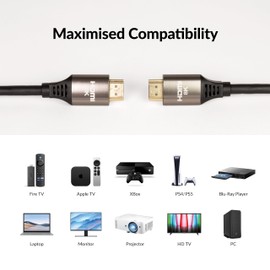 Pro Signal PSG3479-HDMI-2M 8K HDMI Cable 2m – Ultra High Speed 60Hz, HDMI 2.1, Gold-Plated, 48Gbps Bandwidth, Dynamic HDR, Durable PVC