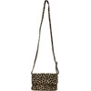 Jeamis Suede Shoulder Bag Leopard Suede Bag Crossbody Clutch Leather