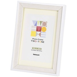 Nakabayashi F-TMS-211-W Two-Tone Photo Frame, KG/L White