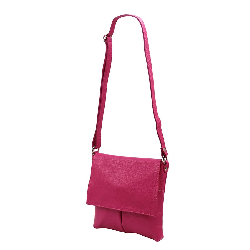 SH Kim G182 Real Leather Cross-Body Shoulder Bag with Grained