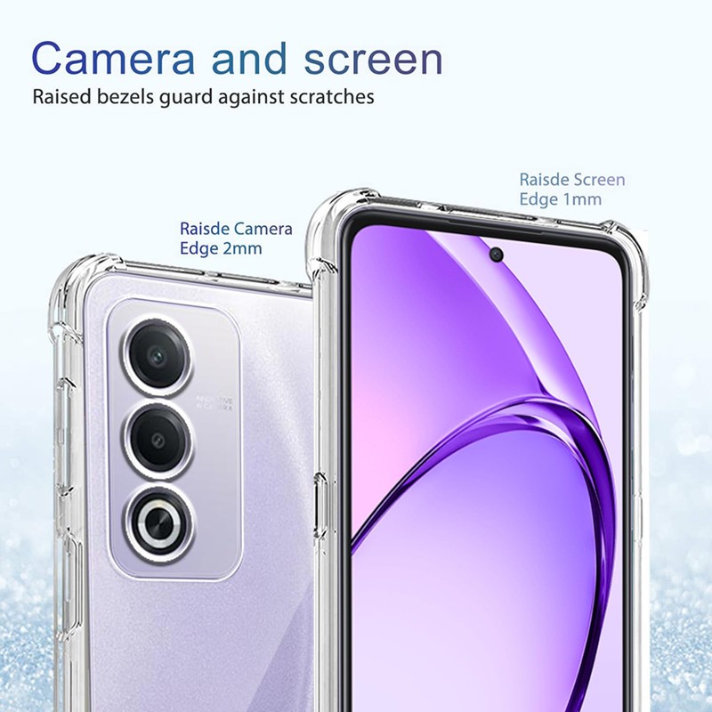 Case for Oppo A80 5G + [2 Pack] Screen Protector,