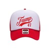 Trump 47 Trucker Hat, Mid Profile Trucker Hat (Red White)