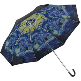 Upower Famous Painting Mosaic Art Folding Umbrella, Rain or Shine, Van Gogh "Starry Night"
