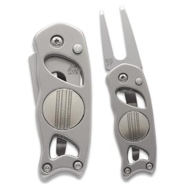 Indiana Metal Craft Switchblade Golf Divot Repair Tool Stainless Steel with Two Putting Alignment Ball Markers