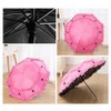 Honeystore Princess Lace Ultraviolet-Proof Folding Umbrella Anti-uv Dome Parasol Fuchsia