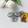 QINJIEJIE White Labradorite Polished Protection Crystals 1.8-2.0" 2PCS Large Reiki