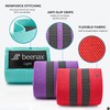 Beenax Fabric Resistance Bands (Set of 3), Long/Short Exercise Bands