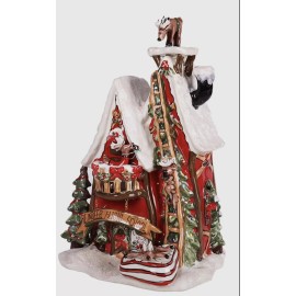 BLUE SKY Clayworks RUDOLPH’S Flight School Christmas House Tea Light Holder NIB