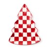 MACKENZIE-CHILDS Stoneware Tree Dish, Decorative Serving Tray for Christmas, Red-and-White