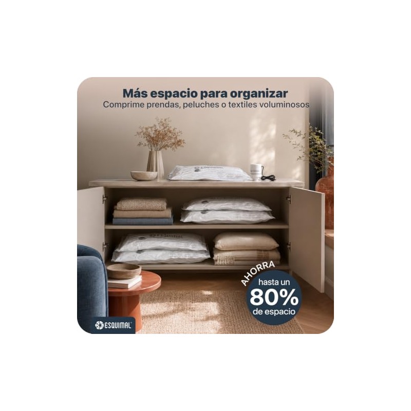 Esquimal Bolsas de Almacenamiento al Vacío + Bomba Eléctrica 15