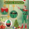 Forfamy Christmas Elf Costume Adult Men Women Kid, Santa's Helper