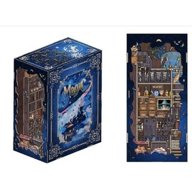 Book Nook Kits for Adults & Teens, Miniature House Kit with Sensor Led Light, Booknook Crafts for Adults, Reading Nook Bookshelf Decor, 3D Puzzle DIY Kits for Adults Christmas, Birthdays Gifts