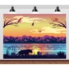 CORFOTO Tropical Jungle Scene Backdrop Fabric 6x4ft Rainforest Wildlife Scenery
