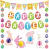 Pre-Strung Easter Decorations Set - Happy Easter Banner Decor with