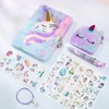 FRIUSATE Unicorn Secret Diary for Girls, Unicorn Lockable Diary Plush