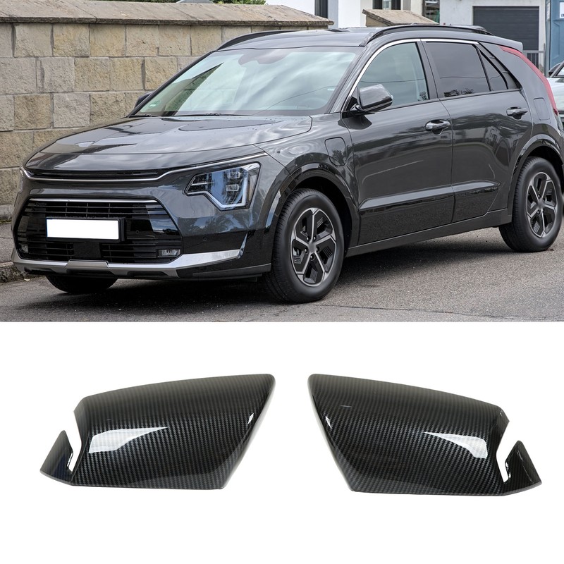 2pcs Side Mirror Cover Carbon Fiber Color Wing Mirror Cap