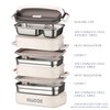 HEWOOH Large Bento Box Adult Lunch Box (74 Oz Large