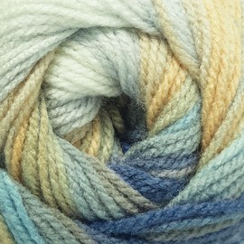 Giggles Multi Coloured Double Knitting Wool Yarn (Blue Grey Tan WG04)