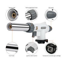 DS. DISTINCTIVE STYLE Butane Torch Kitchen Blow Lighter, Creme Brulee Blow Torch for Reverse Searing, BBQ, Baking, and Jewelry Making (Butane Gas Not Included)