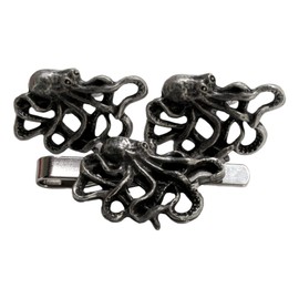 Octopus L Cufflinks and Tie Bar Slide Gift Boxed Set 248