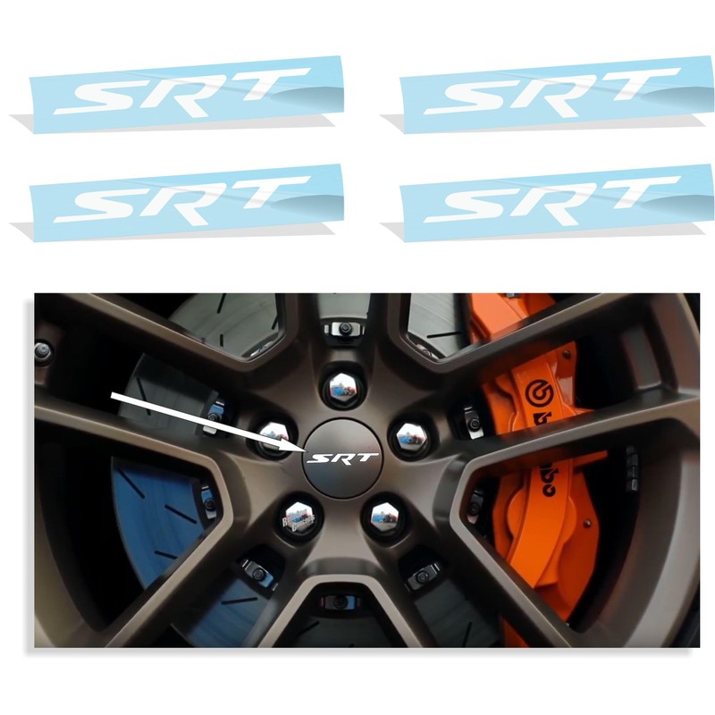 Reflective Concepts - SRT Center Cap Overlay Decals- 2015-2023 Challenger