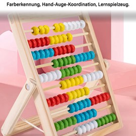 DYOUen Primary School Rule Slider 28 x 21 cm Abacus for Children with Counting Rods / Number Alphabet Cards Calculation Frame Educational Toy Gift (M)