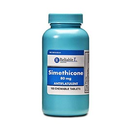 Reliable 1 Simethicone 80mg Anti-Gas 100 Peppermint Tablets (2 Bottles)