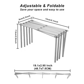 QTLCOHD Stainless Steel 4 Pcs Pot Lid Holder, Rust Resistant, Adjustable Design, Space-saving, Widely Applications