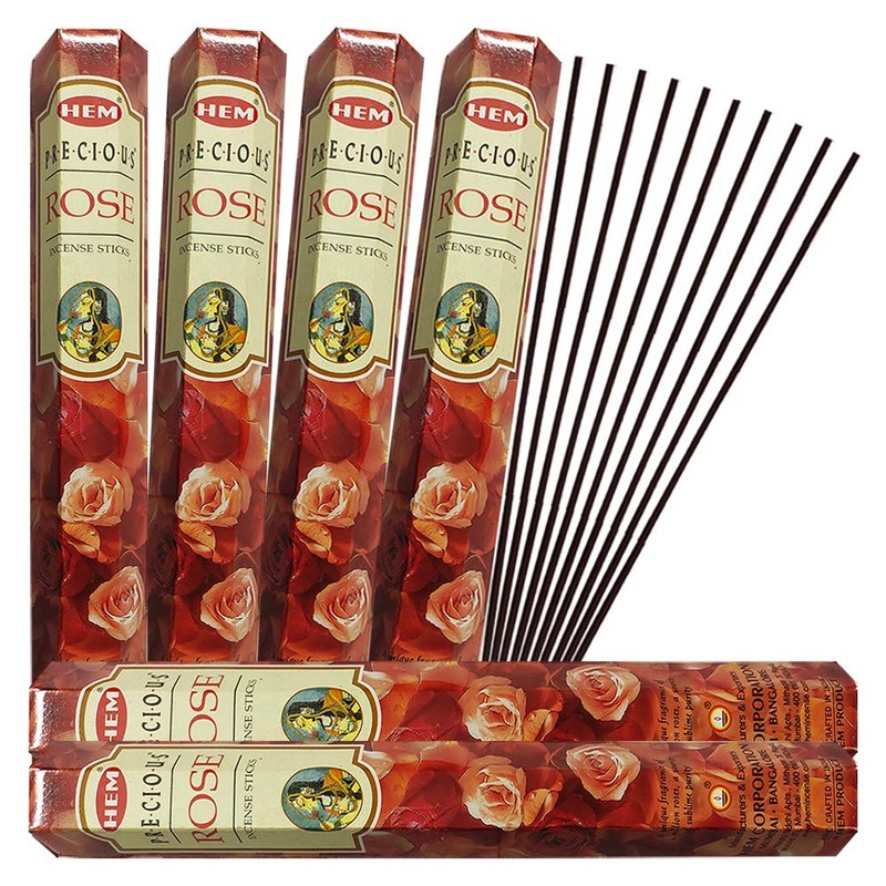 Precious Rose Incense Sticks and Incense Stick Holder Bundle Insence
