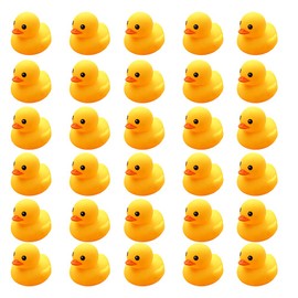 YUERFEILA Bath Duck Toys 30 PCS Mini Rubber Ducks Squeak and Float Duckies Baby Shower Toy Party Decoration for Toddlers Boys Girls(1.6'')