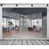 CORFOTO 7x5ft Fabric Modern Office Interior Backdrop for Zoom Meeting,