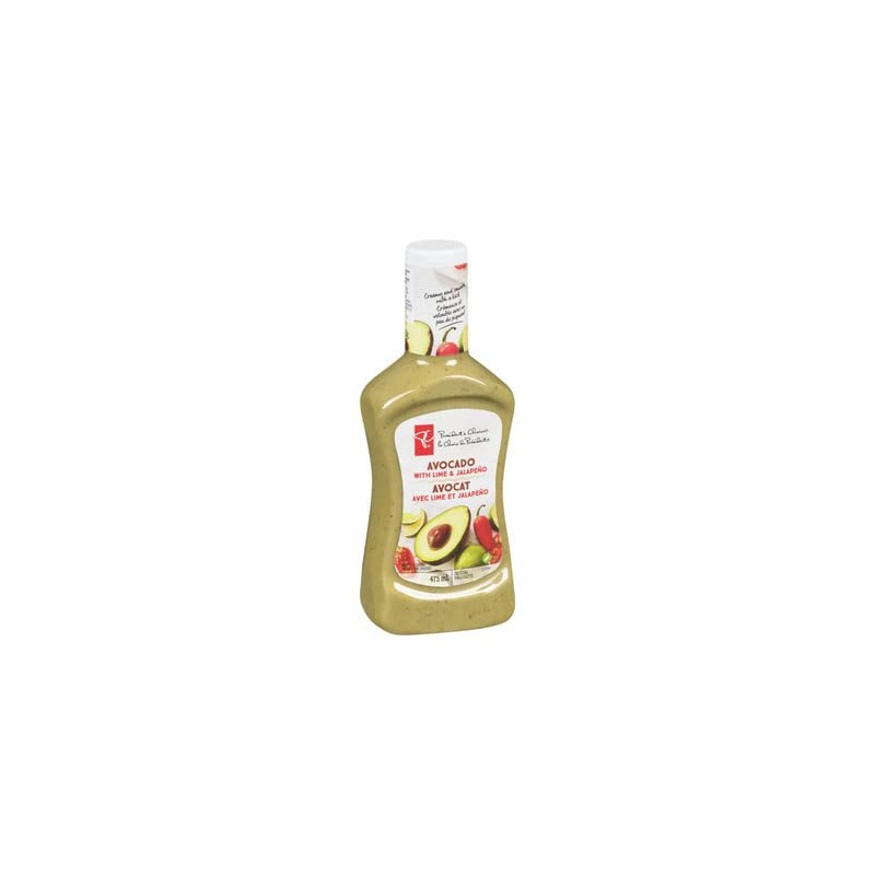 PC Salad Dressing, Lime-Jalapeno & Avocado 475mL/16 oz {Imported from