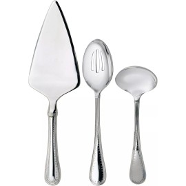 Vera Wang by Wedgwood Grosgrain 3-Piece Serving Set, Stainless Steel