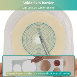 25 PCS Colostomy Bags,One-Piece Ostomy Bags with Clamp,Ostomy Supplies,Drainable Ostomy Pouches for Ileostomy Stoma Care(Include 8 x Clamps)