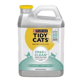 Purina Tidy Cats Free & Clean Unscented Clumping Scoop Cat & Kitty Litter - 35lbs