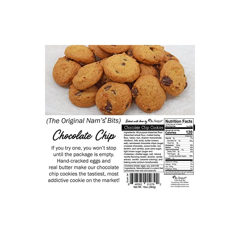 Nam's Bits Chocolate Chip Cookies - Thank You Quart Jar