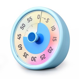 SINZONeu Visual Children's Timer Learning Alarm Clock with Quiet Alarm and Rotating Function for Homework, Brushing Teeth, ADHD - Anti-Procrastination