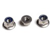 Pack of 25 Hex Nuts with Flange Self-Locking (with Polyamide