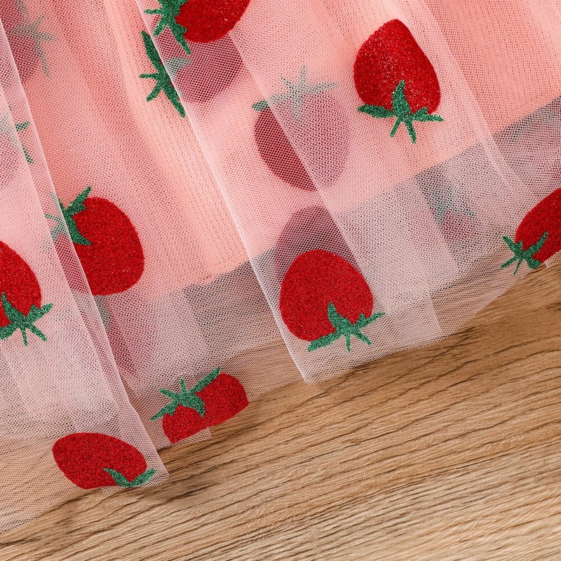 GRNSHTS Toddler Baby Girl Tutu Dress Sleeveless Strap Knit Tulle