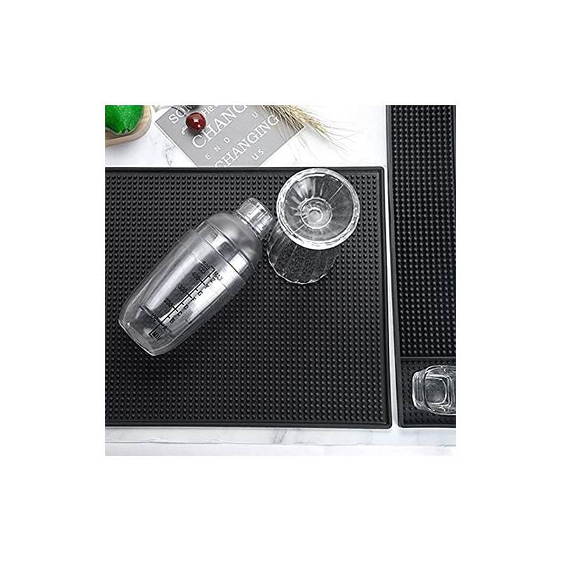 Rubber Service Bar Mat, Anti-slip12" x 6" Rubber Bar Spill